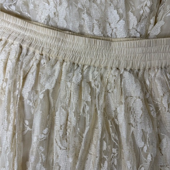 Vintage Phool Womens Sheer Lace Midi Skirt Sz L Coquette Fairy Festival Cottage - Picture 8 of 8